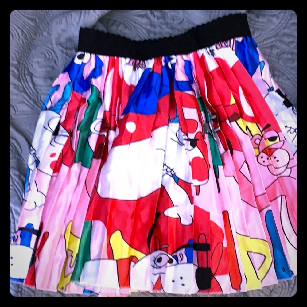 Pink panther pleaded skirt